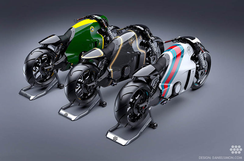 Illustration for article titled Gorgeous Lotus C-01 bike is half retro, half Tron, full awesome